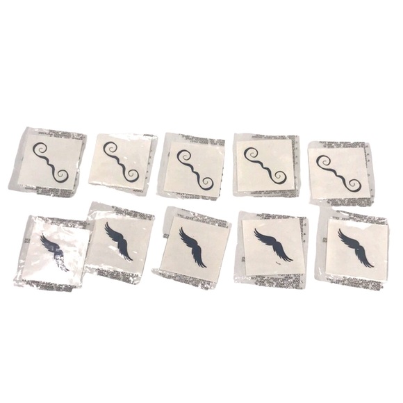 Fingerstache Temporary Black Tattoos Assorted 42 CT - Picture 3 of 8